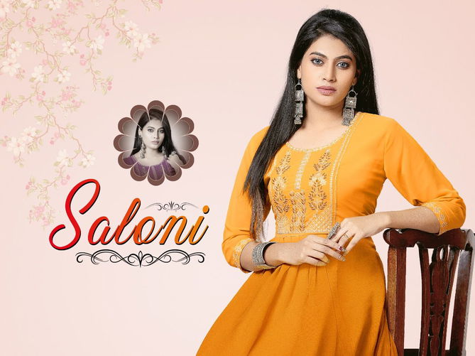 Saloni 3 Latest Designer Ethnic Wear Georgette Long Anarkali Kurti Collection